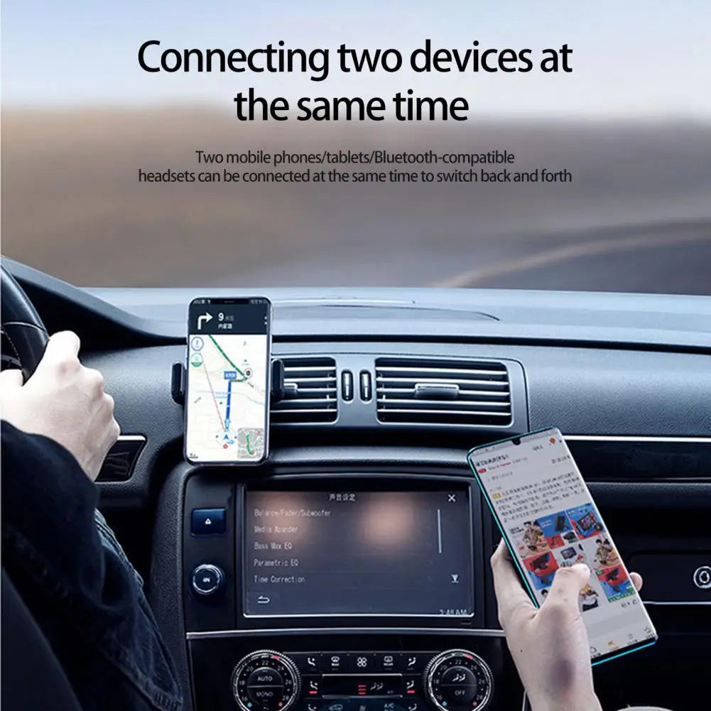 Car Bluetooth receiver, car audio player, lossless sound quality, dual connected device, plug and play eprolo