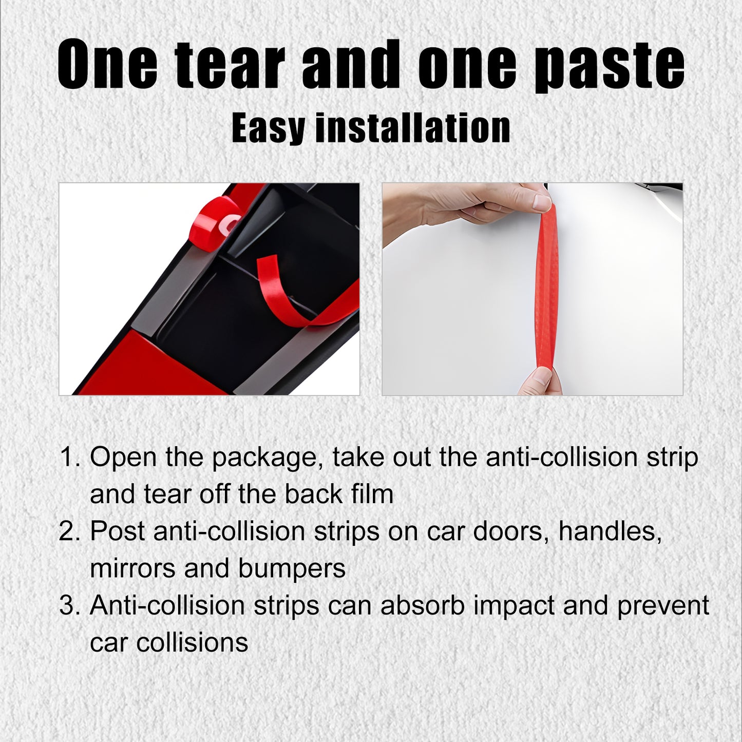 Car Collision Protection Stickers, Front And Rear Bumper Protection Anti-scratch Car Body Protection Sticker eprolo