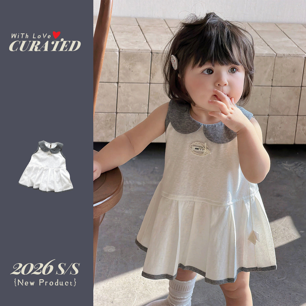 Baby Girl Clothing Chic Mini Dress Children's Sleeveless Dress eprolo