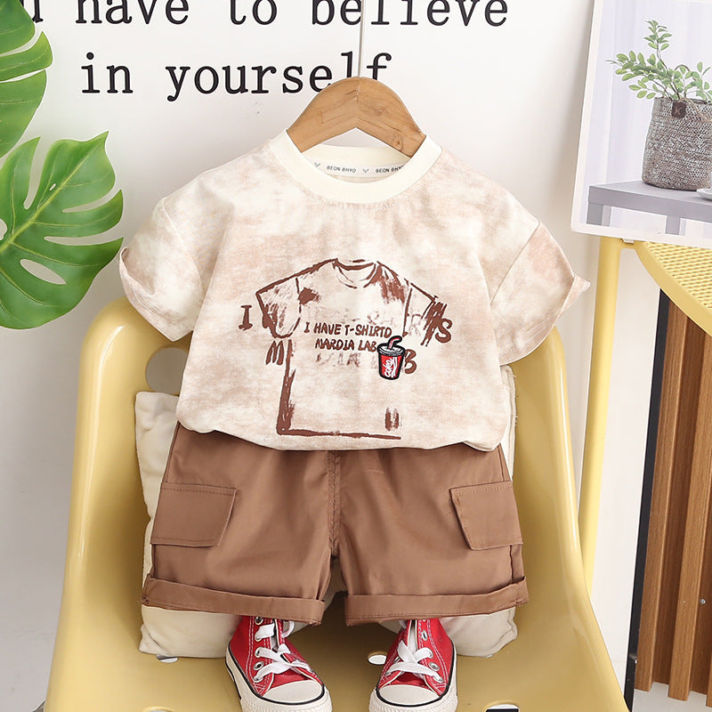 Baby Summer Casual Short Sleeve Two-Piece Set eprolo