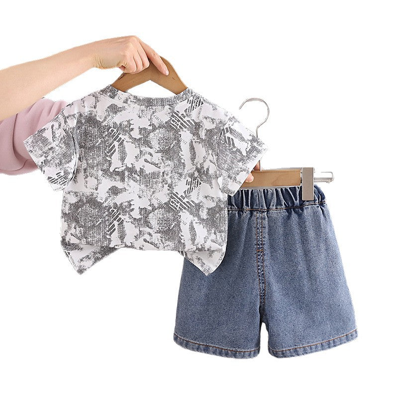 Children's round neck short sleeved two-piece set eprolo