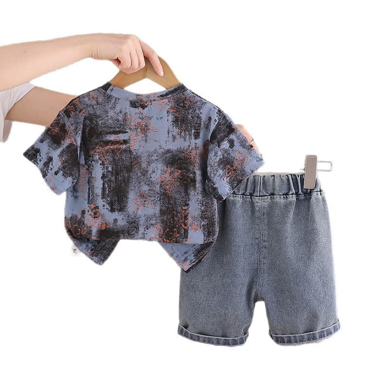 Summer clothes short sleeved shorts two-piece set eprolo