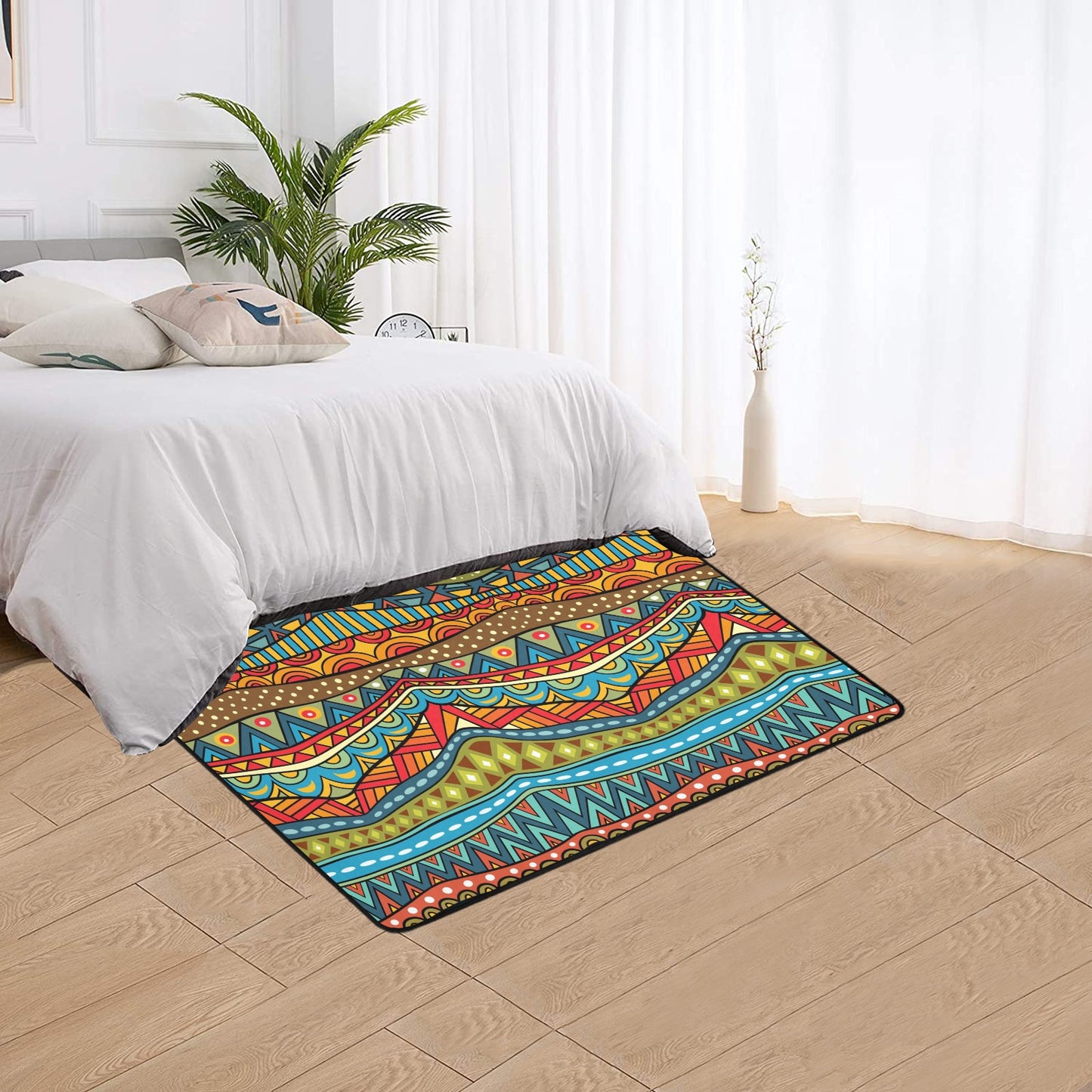 Area Rug with Black Binding 5'x3'3''