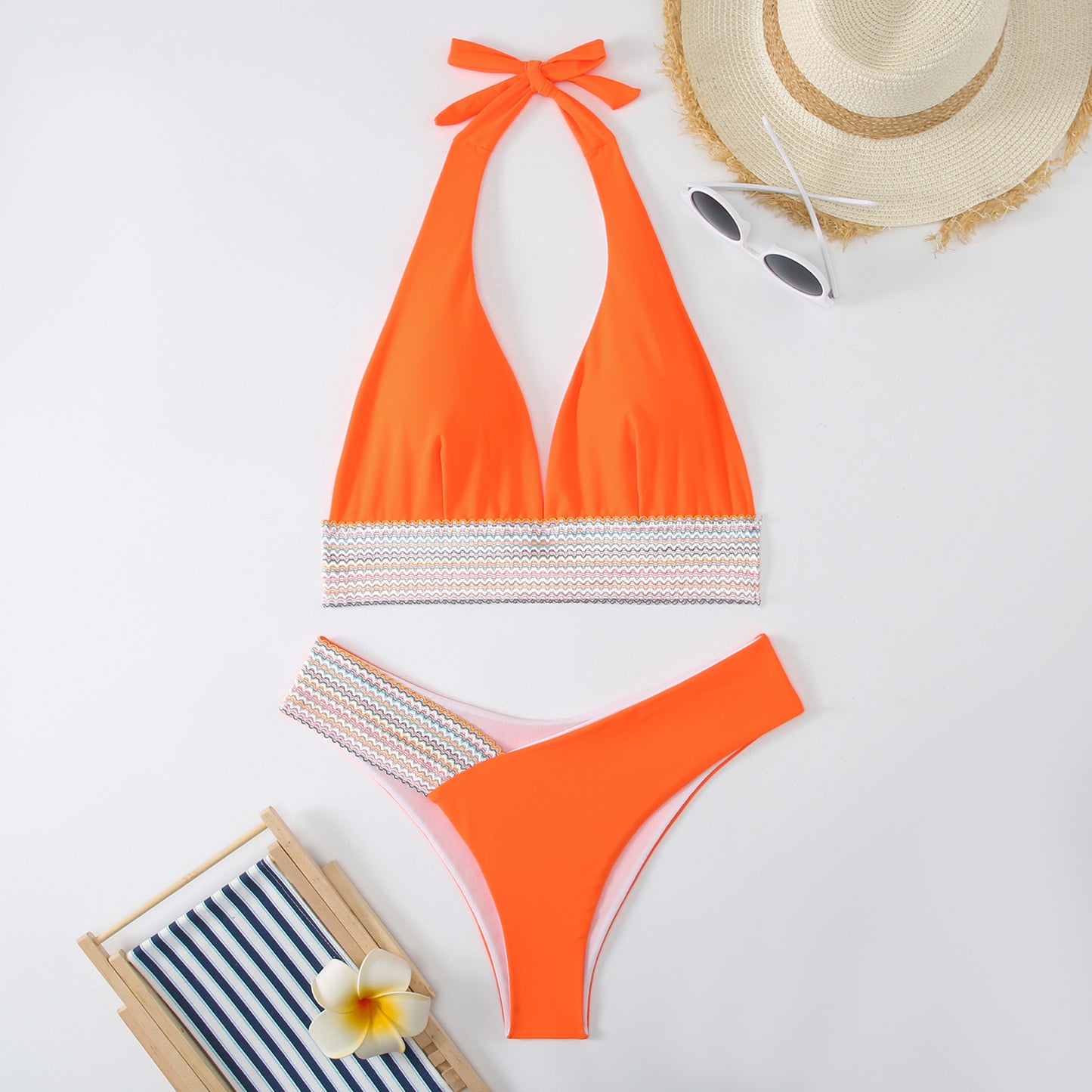 Solid color split swimsuit eprolo