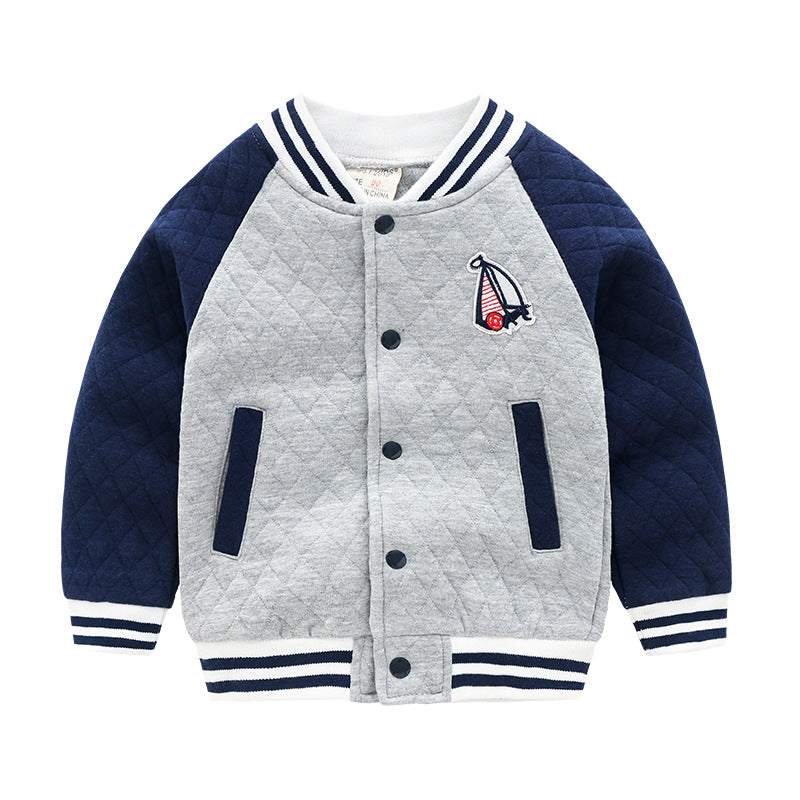 Baseball Jacket for Boys, Casual Open Front Long Sleeve Outerwear eprolo