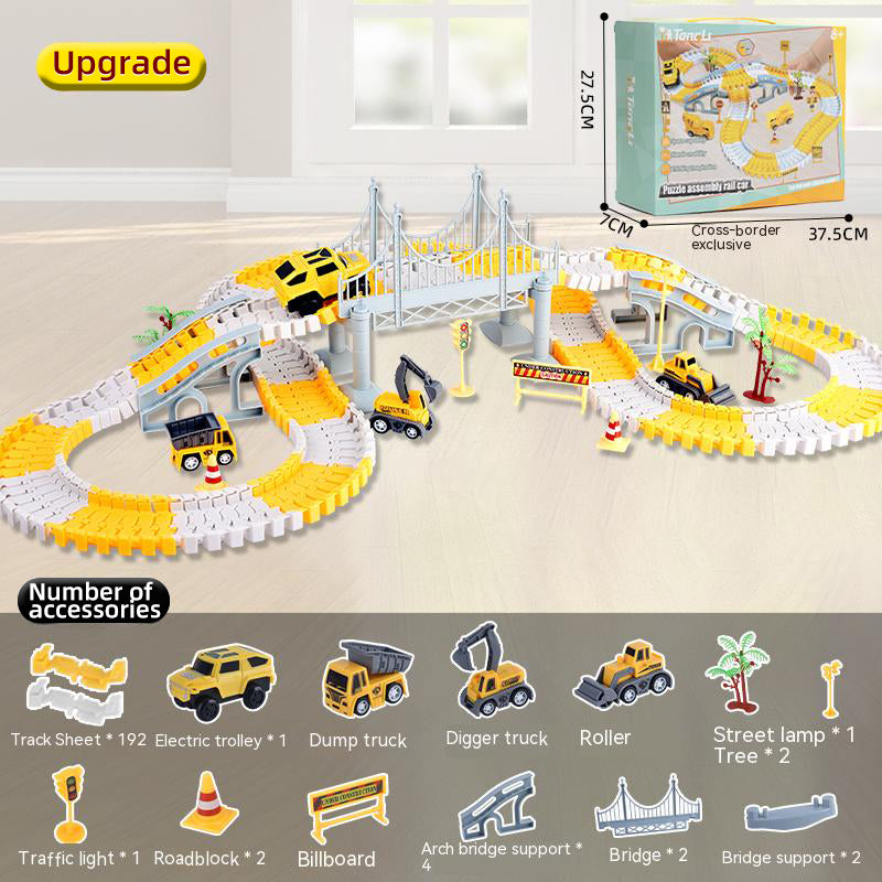 Electric toy track car wholesale children educational changeable track car small train track toy eprolo