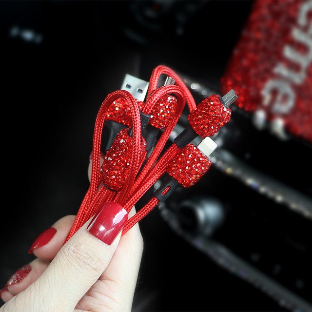 USB Car Charger For Mobile Phone Tablet GPS Fast Charger Car-Charger Dual USB Car Phone Charger Data Line Wire in Car Ornaments eprolo
