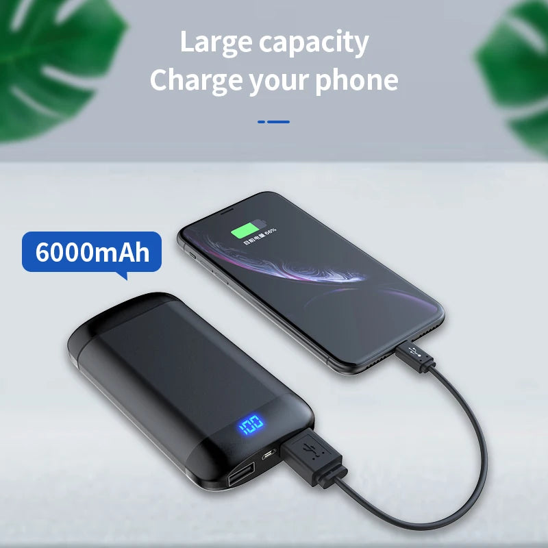 Q66 Wireless V5.0 Bluetooth Earphone HD Stereo Headphone Sports Waterproof Headset With Dual Mic and 6000mAh Battery Charge Case eprolo