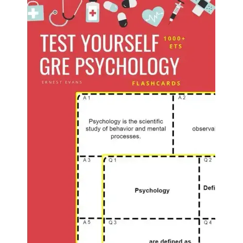 Test Yourself 1000+ ETS GRE Psychology Flashcards: Study ETS GRE general Psychology test prep flash cards book