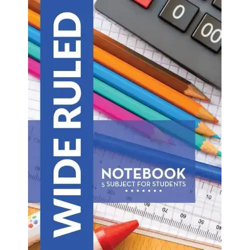 Wide Ruled Notebook - 5 Subject For Students