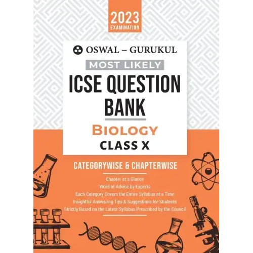 Oswal - Gurukul Biology Most Likely Question Bank: ICSE Class 10 For 2023 Exam - Paperback