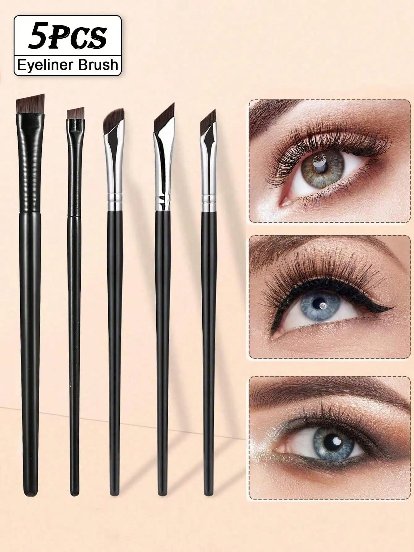 3pcs Makeup Brush Set, Including Angled Eyeliner Brush, Eyebrow Brush, And Ultra-Fine Eyeshadow Brush, Makeup Brush Set, Makeup Brush Kit, Makeup Brush Set, Full Makeup Brushes, Makeup Brush Set, Complete Makeup Tools, Makeup annizon.com