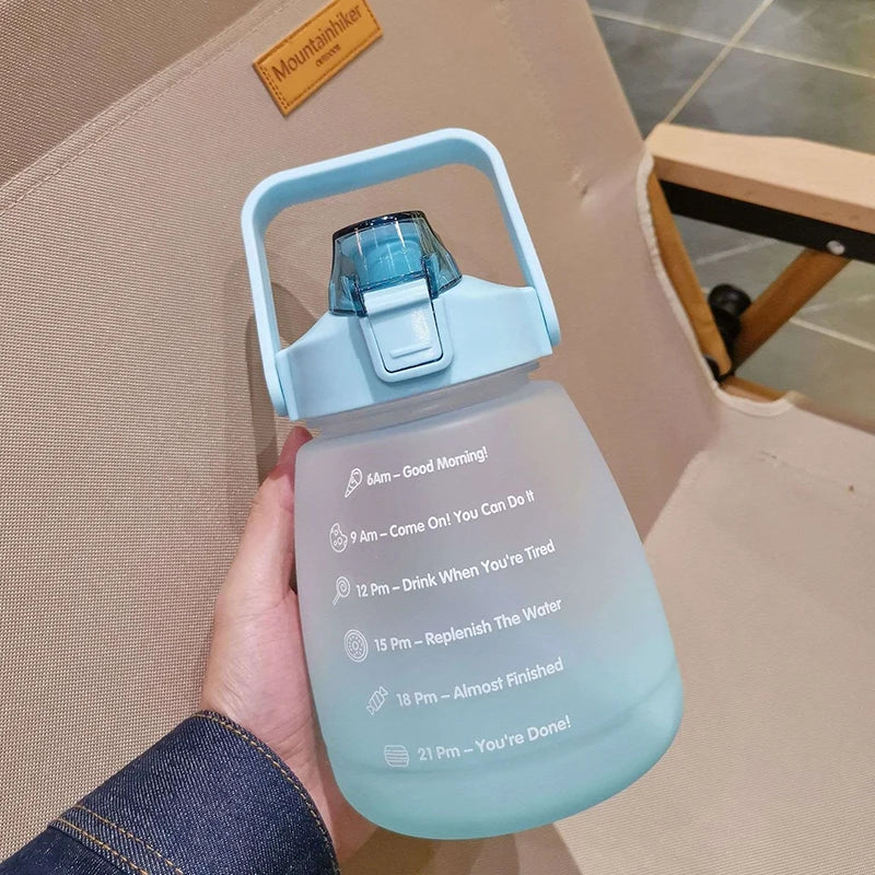 1300ML Water Bottle with Straw Large Capacity Drinking Bottle for Outdoor Sport Fitness Cute Student Bottles Drinkware