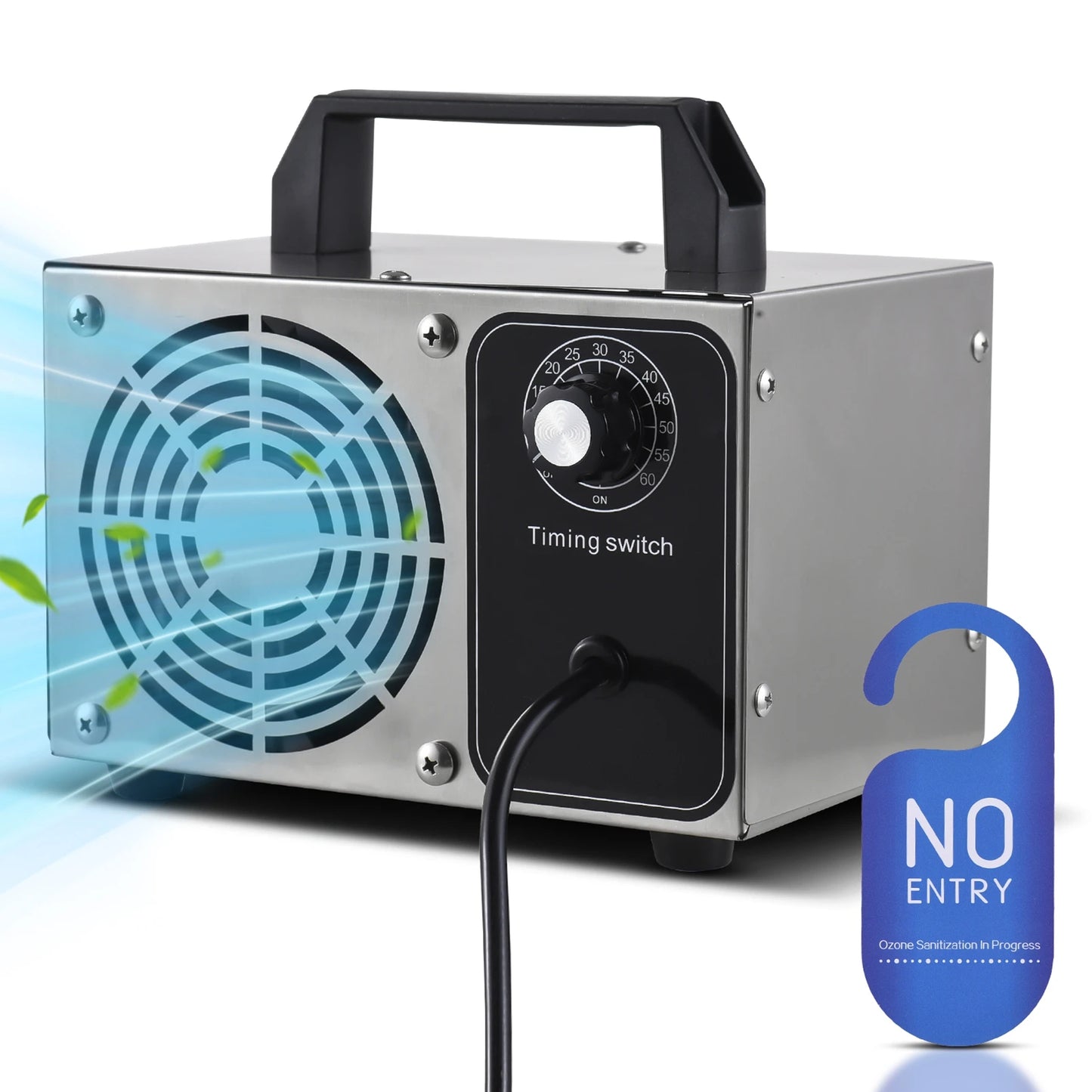 Ozone Machine Odor Removal Ionizer Air Purifier Ozone for Home Car Pet with Portable Handle 0-60min Timer