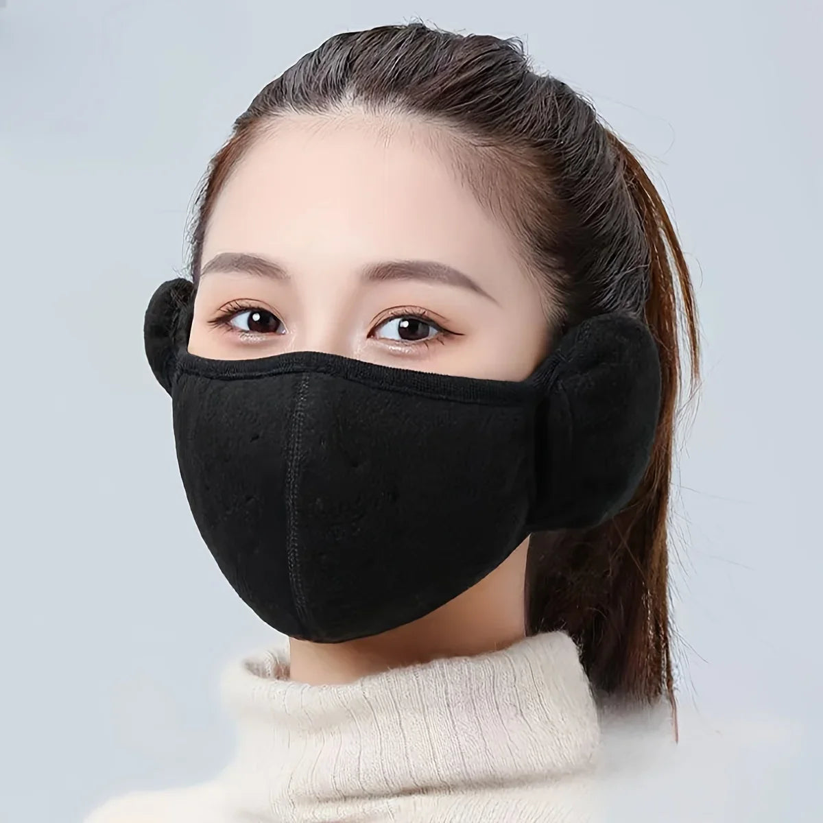 1pc-Winter Mask Warm Mask, Full Cover Face Mask Outdoor Windproof Mask, Breathable Thickened Dustproof Reusable Mask 