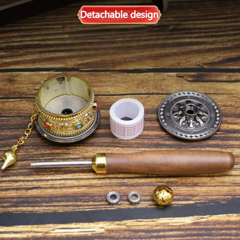 Portable Tibetan Singing Bowl | Six Auspicious Sounds, for Yoga,Puja, Home Decor |Traditional Design,Spiritual Mantra Instrument