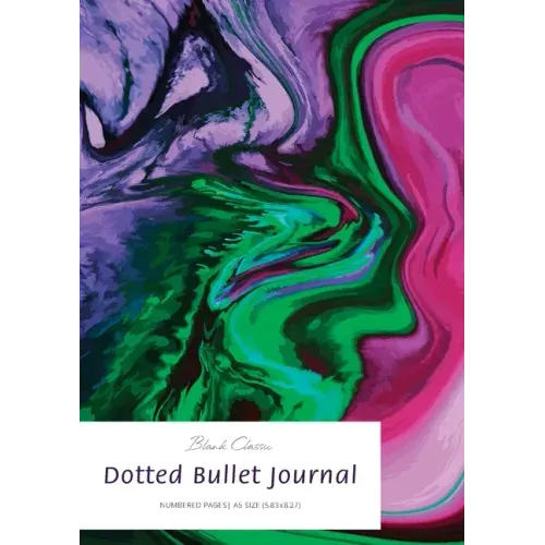 Dotted Bullet Journal: Medium A5 - 5.83X8.27 (Marbled)