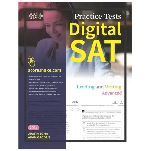 Scoreshake Digital SAT Reading and Writing Advanced Practice Tests - Paperback