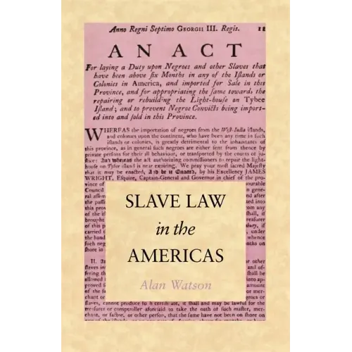 Slave Law in the Americas - Paperback