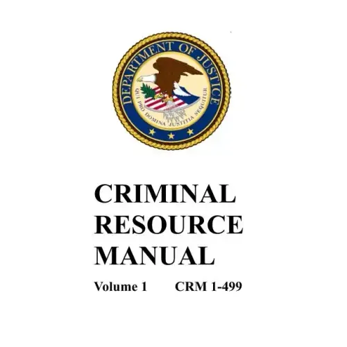 Criminal Resource Manual: 1-499
