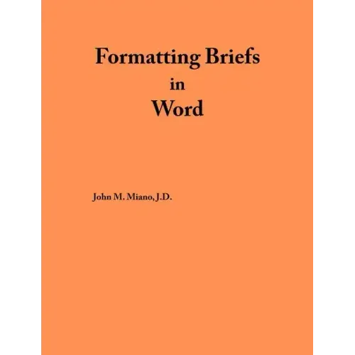 Formatting Briefs in Word