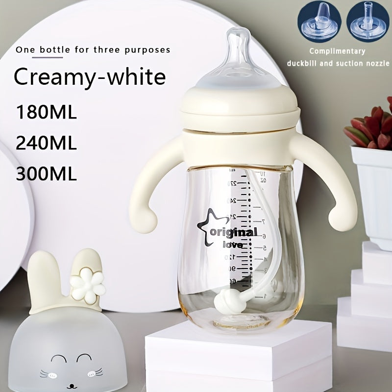 Milk Bottle, Water Cup, Baby Learning Drinking Cup, Three-in-one Duckbill Straw Cup, Anti-fall Children's Drinking Cup