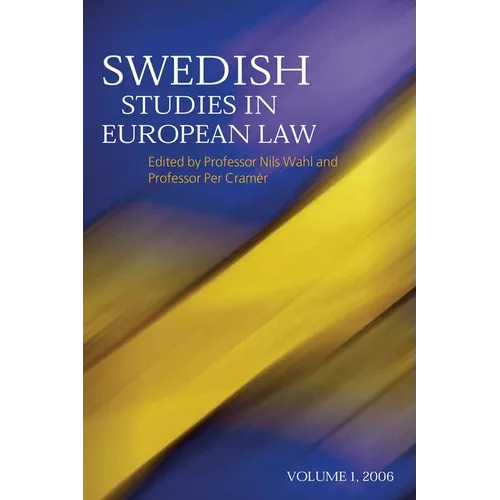 Swedish Studies in European Law: Volume 1, 2006
