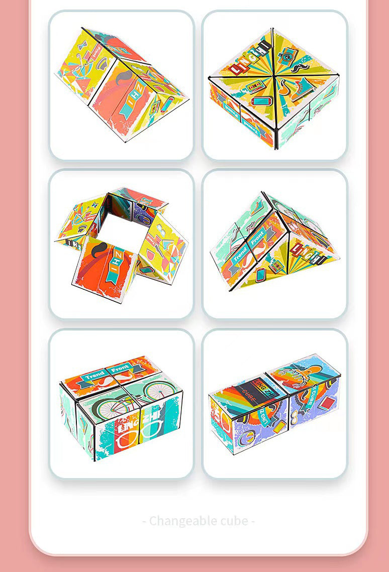 Variable Rubik's Cube Unlimited Folding Rubik's Cube Multi functional Decompression Educational Toy
