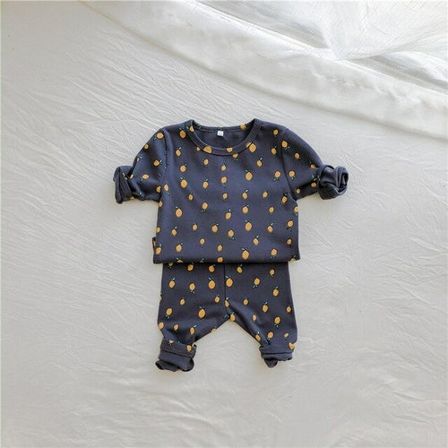 New Autumn Baby Suit Printing Bottoming Shirt + High Waist Pants - Annizon Home Essentials