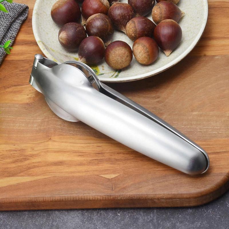 hot Multifunctional 2 in 1 Stainless Steel Chestnut Clip Nut Opener Cracker Sheller Walnut Plier Kitchen durable Tools