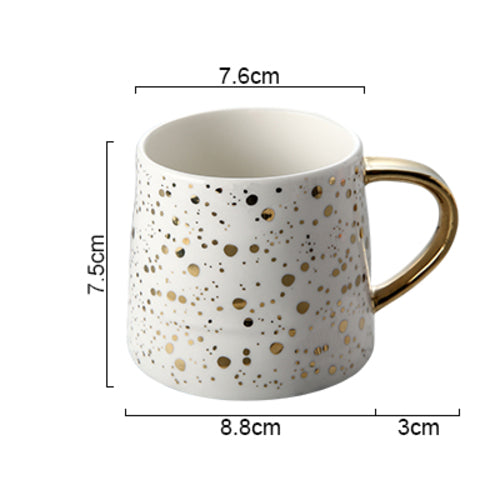 Gold Dotted Coffee Mug - Annizon Home Essentials