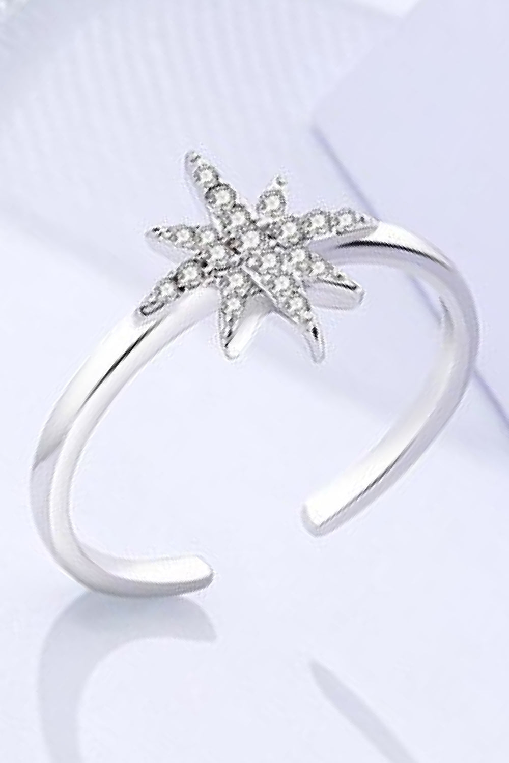Cubic Zirconia Star Open Ring