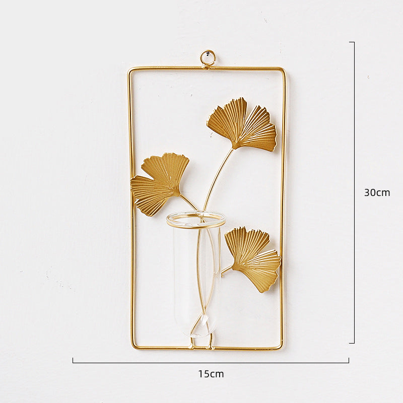 Iron Ins Wall Dried Flowers Vase Wall Hanging Decorations Hanging Home Living Room Background Wall Decorations