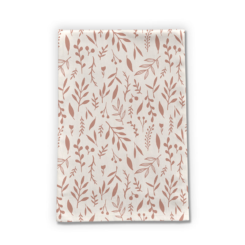 Pink Falling Leaves Tea Towel freeshipping - Annizon Home Essentials