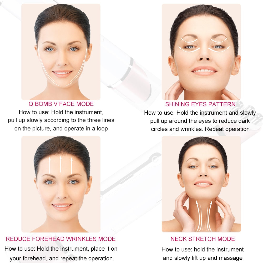 EMS Eye Massager Anti Wrinkle Eye Massage Anti Aging USB Rechargeable Massager For Face Electric Eye Dark Circles Remove