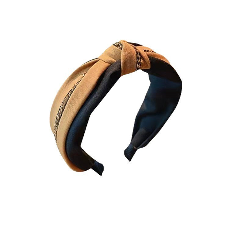 Korean Advanced Versatile Hair Band Net Red Wash Face Pressed Hair Band Out Wide Edge Non slip Hair Clip Headwear