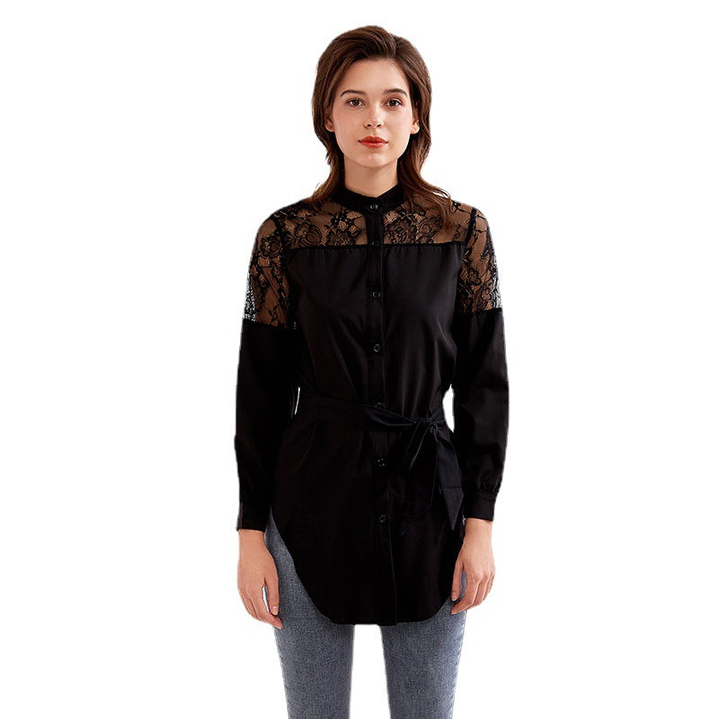 Long Sleeve High Neck Blouse