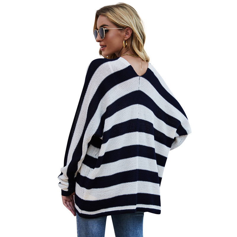 Striped Knitted Cardigan