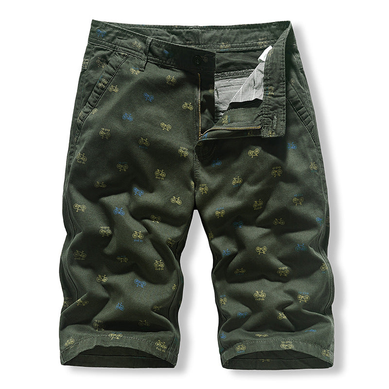 Solid color washed cotton pockets workman cpropped pants