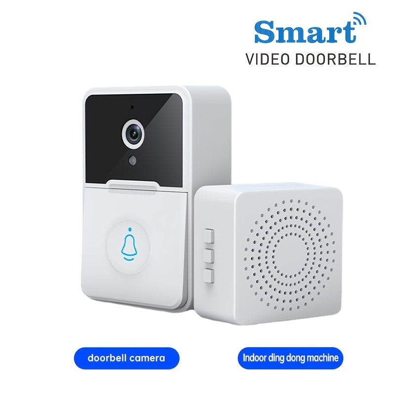 Mini Wireless Video Doorbell With Camera, Wide Angle Intelligent Visual WiFi Rechargeable Security Door Doorbell, 2-Way Audio, Motion Detection, HD Night Vision