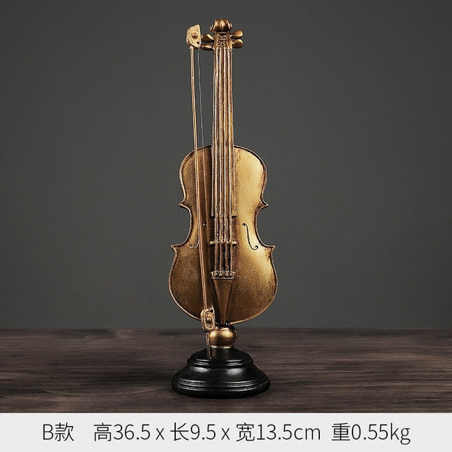 violin resin statue saxophone sculpture