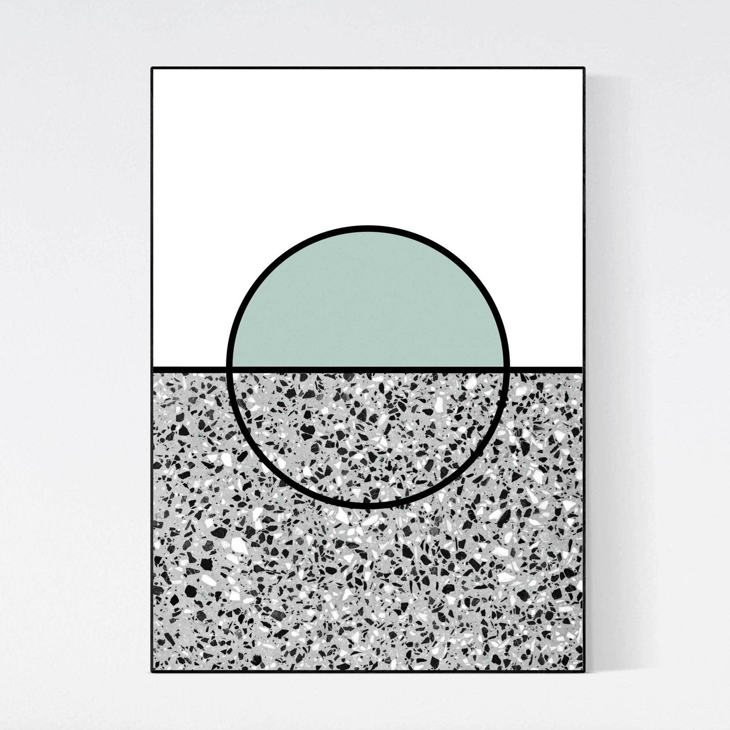 Terrazzo Poster - Sun Green Grey - Annizon Home Essentials