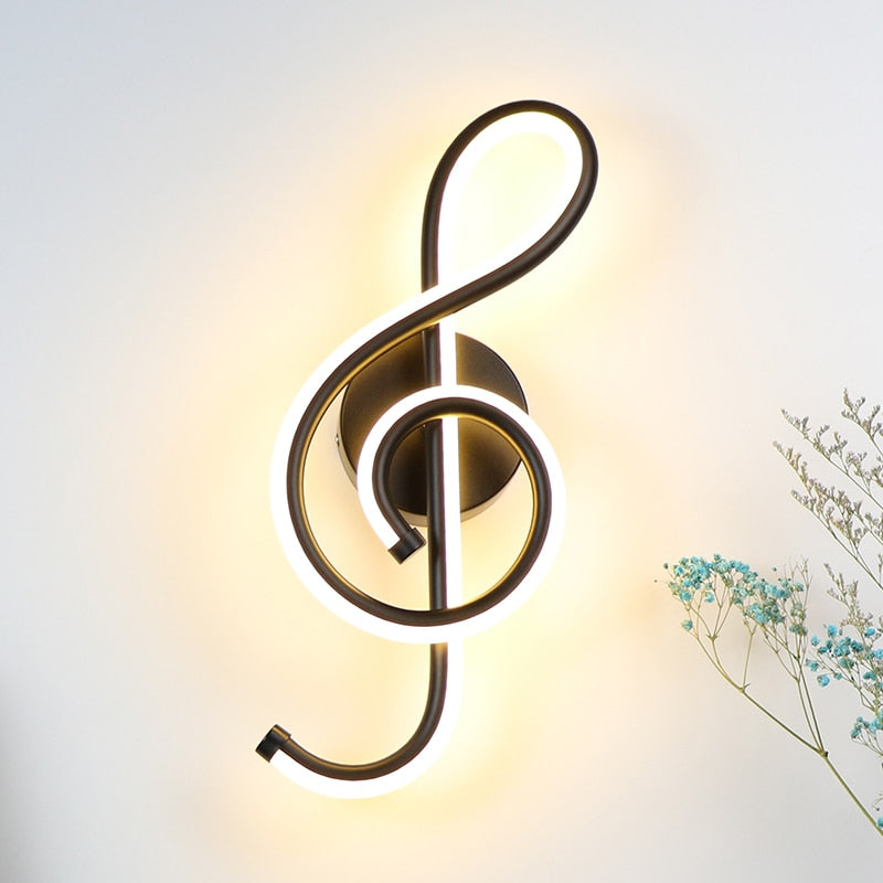 Music Clef Shape Wall Light