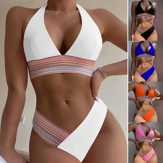 Splicing bikini swimsuit bikini eprolo