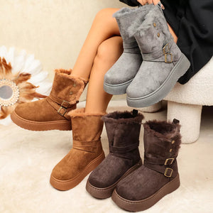 Round Toe Platform Boots