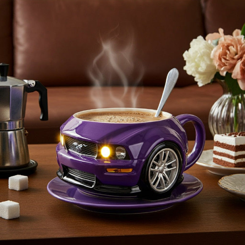Car-Shaped Stainless Steel Coffee Mug – Handmade, Durable, Novelty Office Cup, Ideal Gift for Car Fans eprolo