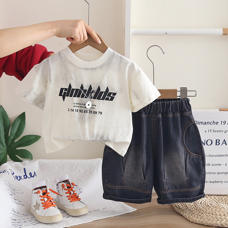 Letter thin clothing summer two-piece set eprolo