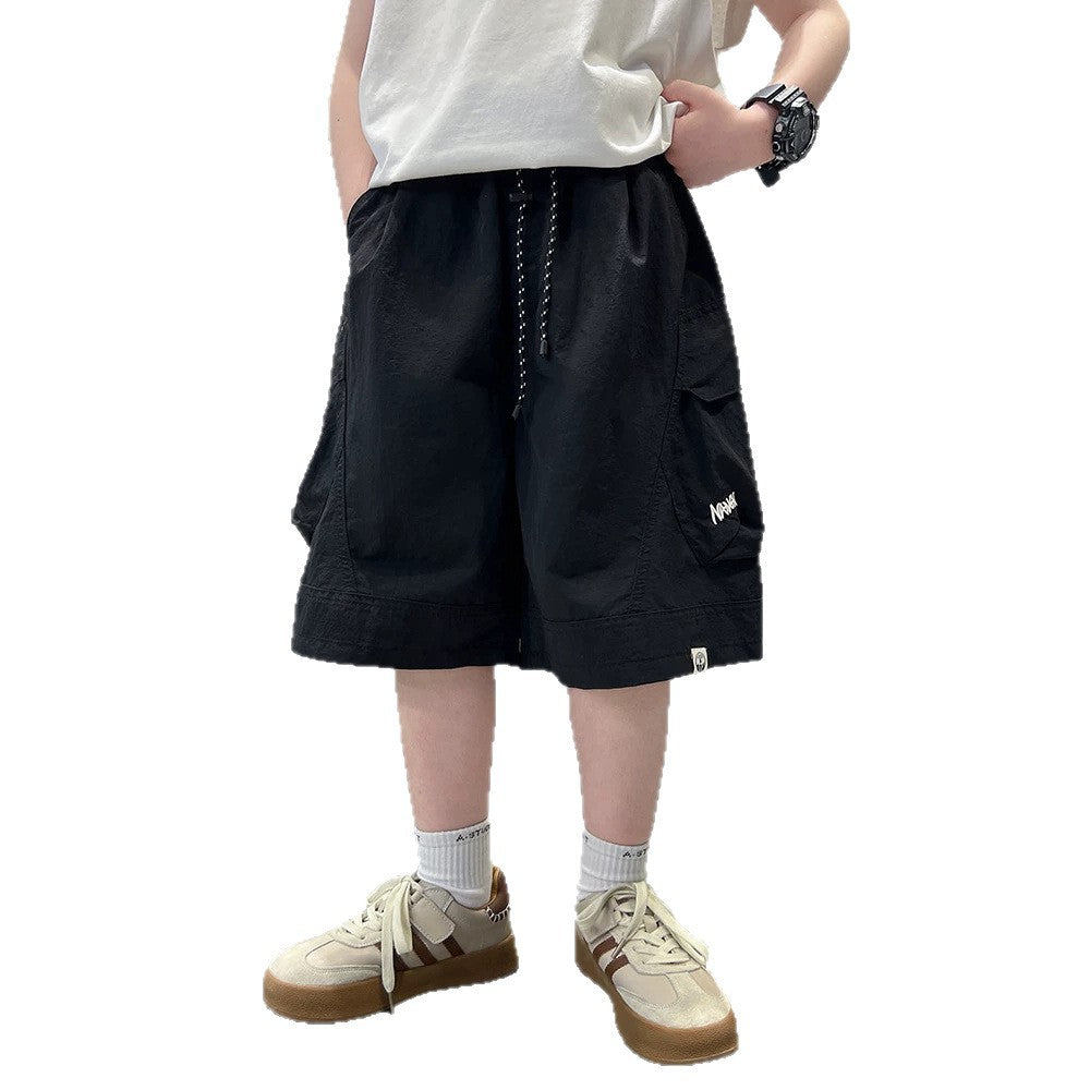 Casual Cargo Shorts for Boys  Lightweight Loose Fit Mid-Length Pants Trendy eprolo