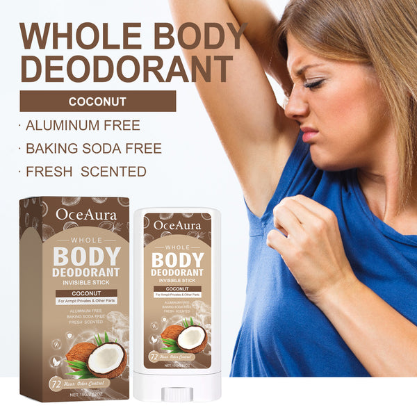 OceAura Whole Body Deodorant, Clean Armpit Sweat Odor Mild Refreshing Deodorant Stick