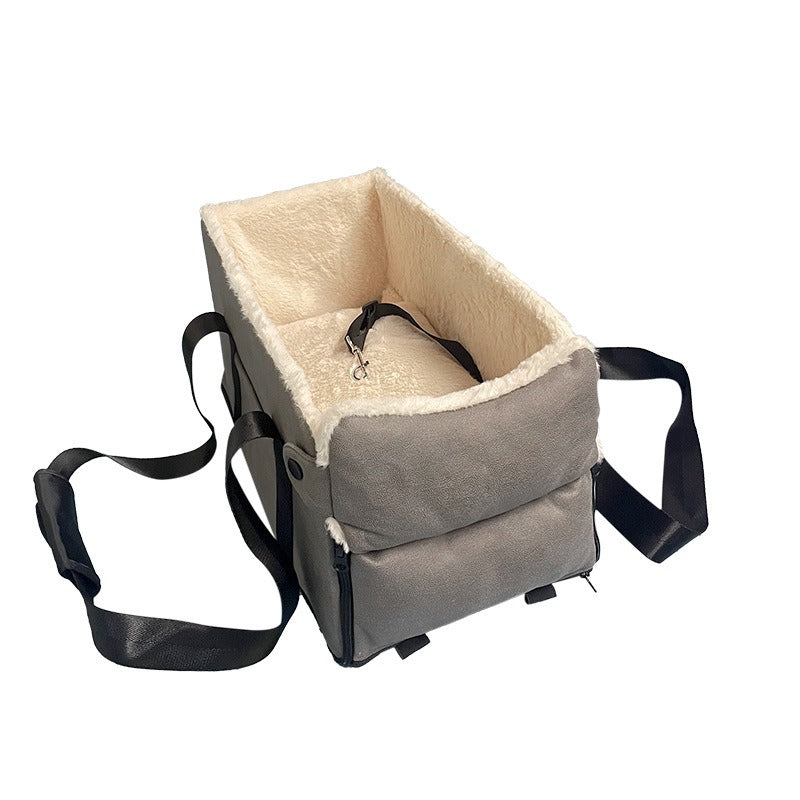 Portable Pet Bed In Car Seat Booster Dog Car Seat Bed First Class with Clip-On Safety Leash eprolo